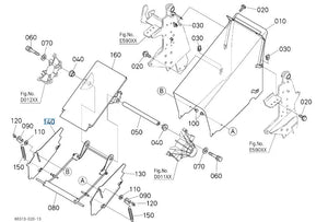 K6313-63855 Kubota Plate Duct RH - OEM Right-Hand Duct Plate for G23HD & G26HD High Dump Mowers