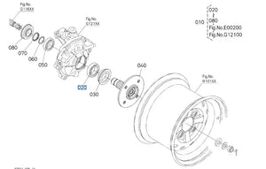 K7591‑18870 Kubota Ball Bearing 6007RSH2 - Front Axle OEM