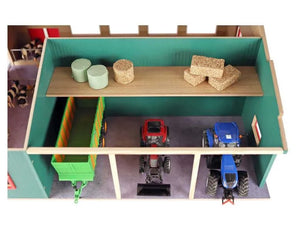 Kids Globe 1:32 Stable with Storage & Pasture - Wooden Playpen with Removable Roof Panels (V05/0310)