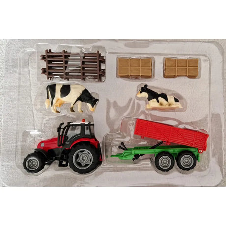 Kids Globe Farm Set with Sound & Accessories - 1:32 Scale Tractor Playset