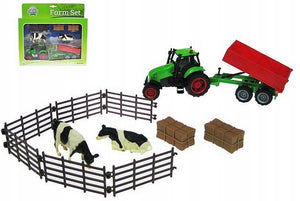 Kids Globe Farm Set with Sound & Accessories - 1:32 Scale Tractor Playset