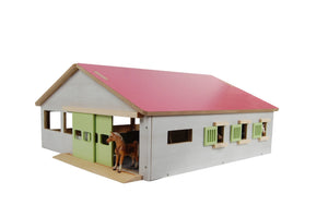 Kids Globe Horse Stable with 3 Boxes, Wash Box and Indoor Arena
