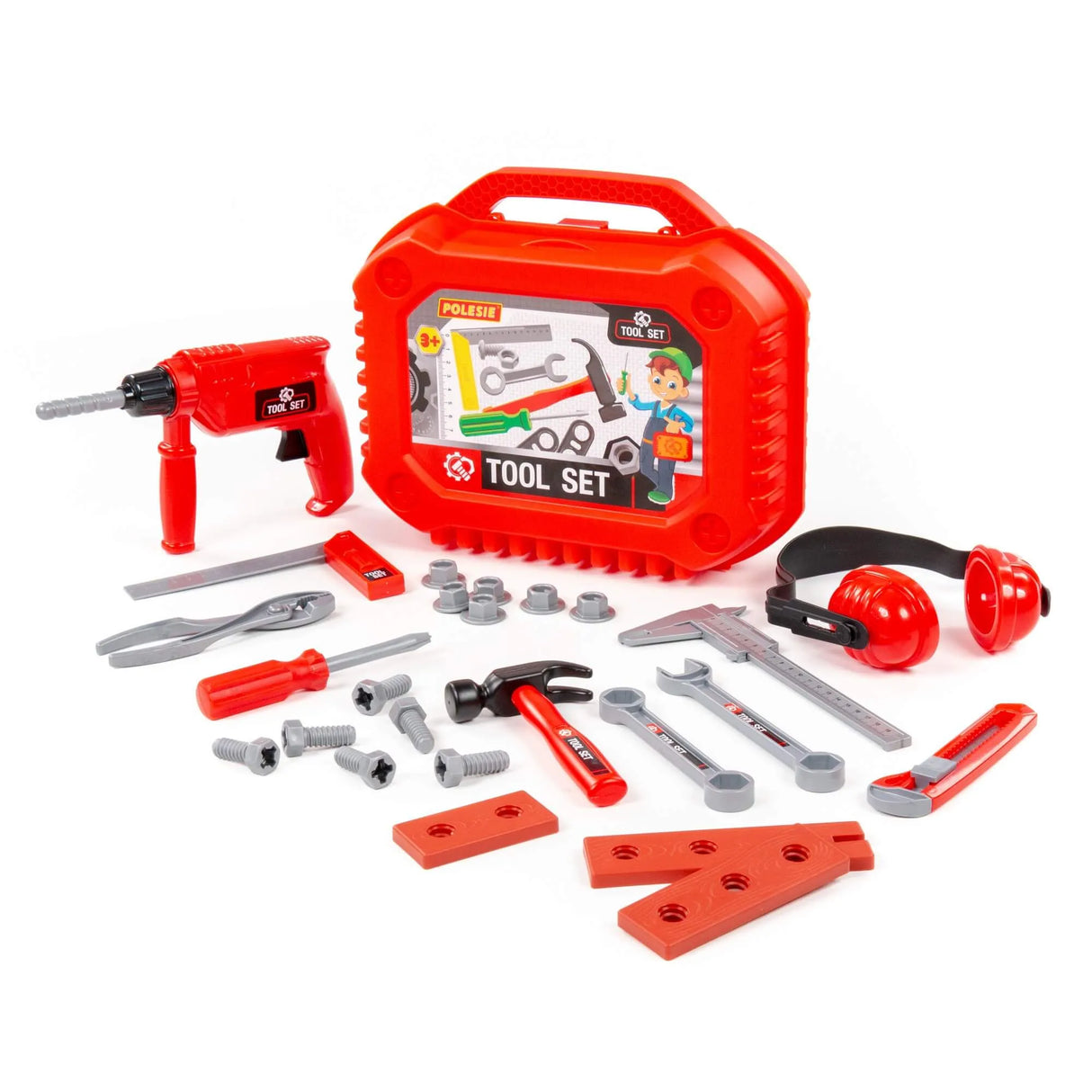Kids Red Toolset 27 Piece Set