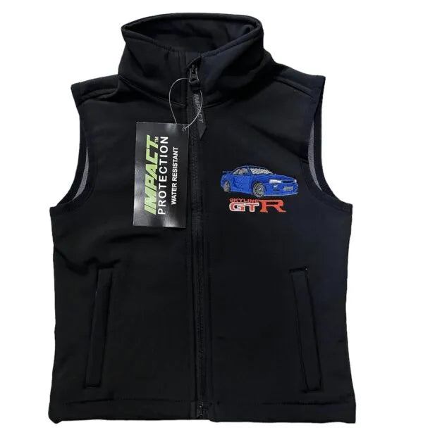 Kids Skyline GTR Gilet - Water Resistant Softshell Car Vest