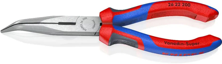 Knipex 26 22 200 Snipe Nose Pliers - 200mm Side Cutting, Comfort Grip