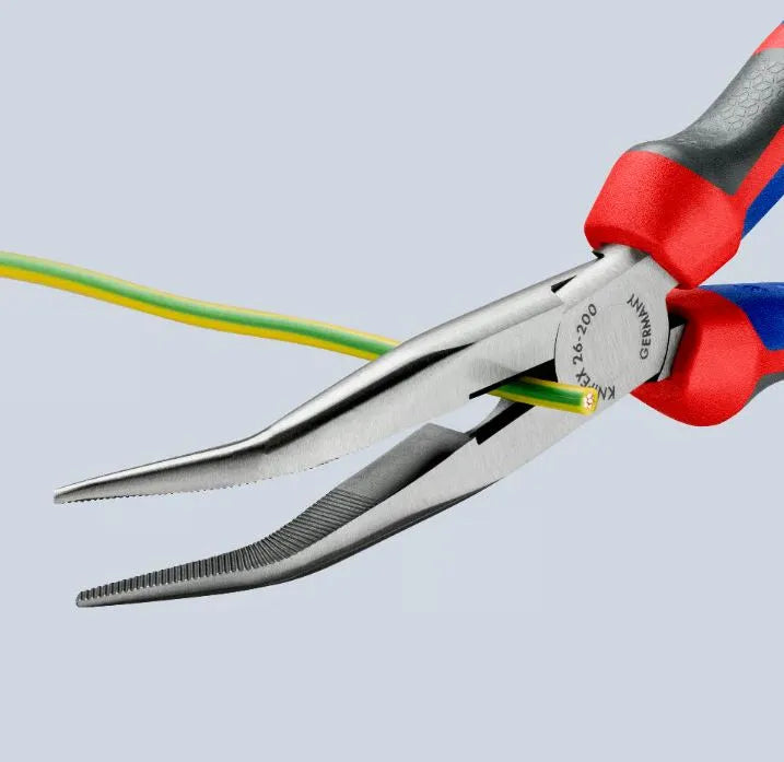 Knipex 26 22 200 Snipe Nose Pliers - 200mm Side Cutting, Comfort Grip