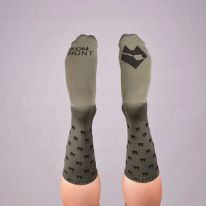 NMDK KOM HUNT Socks - Khaki | Performance PROLEN Yarn Cycling Socks