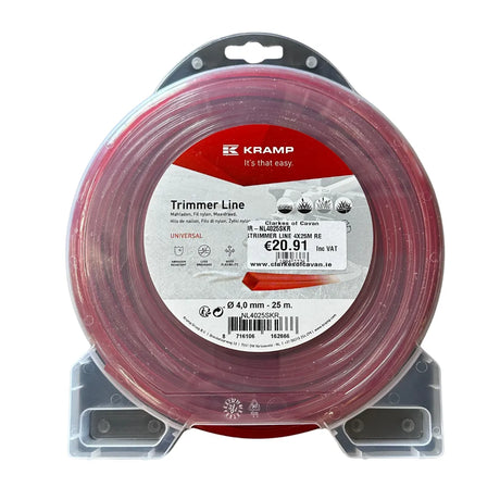 Kramp Strimmer Line Red 4mm x 25m