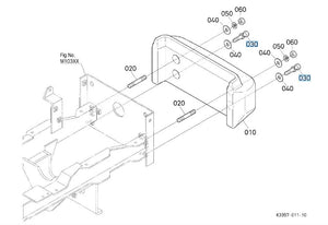 Kubota 01133-51000 SEMS Bolt - OEM Fastener for Mid PTO, ROPS & Frame Support