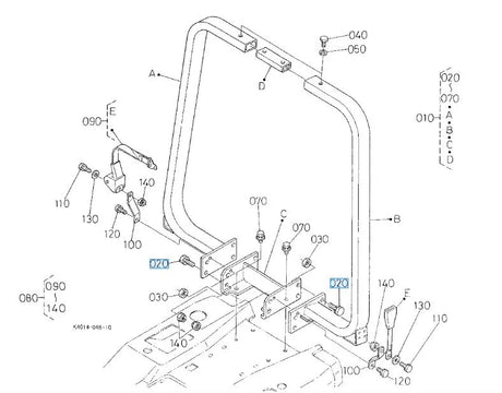 Kubota 01133-51235 SEMS Bolt - OEM Fastener for Hydraulic Pump, Steering, Drive Shaft & Frame