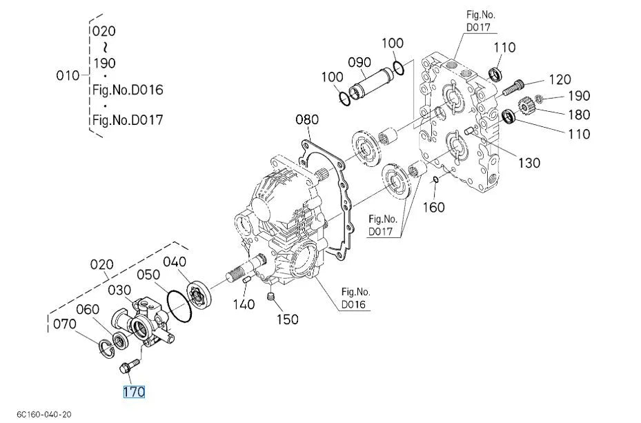 Kubota 01754‑50830 Flange Bolt - OEM HST & Pedal Mount Bolt