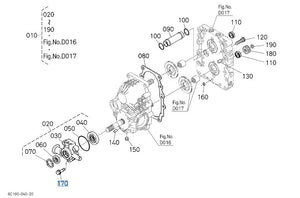 Kubota 01754‑50830 Flange Bolt - OEM HST & Pedal Mount Bolt