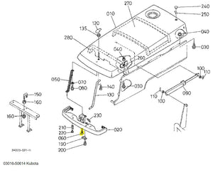 Kubota 03016-50614 Screw - Genuine OEM Replacement Fastener for Kubota Machinery