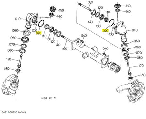 Kubota 04811-50850 Ring | OEM Replacement for Bevel Gear Cases, Differential Shafts, and Hydraulic Systems