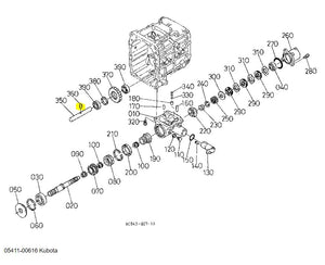 Kubota 05411-00616 Spring Pin