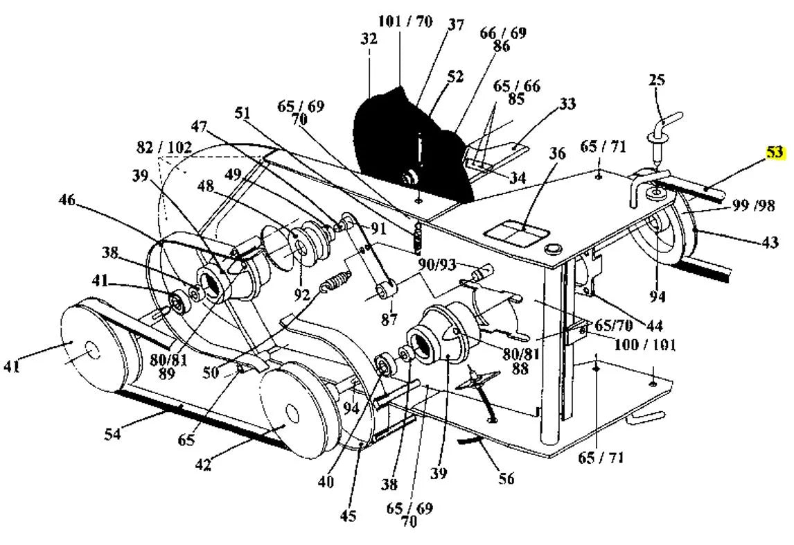 Kubota 07510-00047 PTO Belt - Fits GCD260 & GCD600T Grass Collector