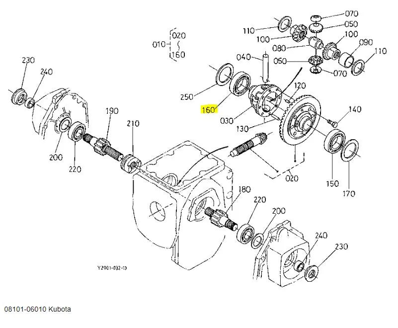 Kubota 08101-06010 Ball Bearing - OEM Replacement for Rear & Front Differential
