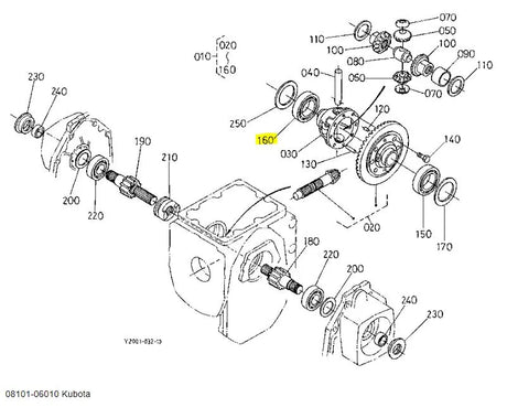 Kubota 08101-06010 Ball Bearing - OEM Replacement for Rear & Front Differential