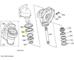 Kubota 08101-06014 Bearing - OEM Front Axle & Rear Axle Ball Bearing