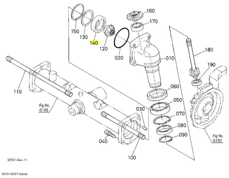 Kubota 08101-06207 Bearing - OEM Ball Bearing for Front Axle, PTO & Differential Gear
