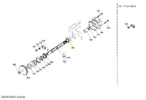 Kubota 08240‑00001 Ball Bearing - OEM Fuel Camshaft & Idler Shaft Replacement