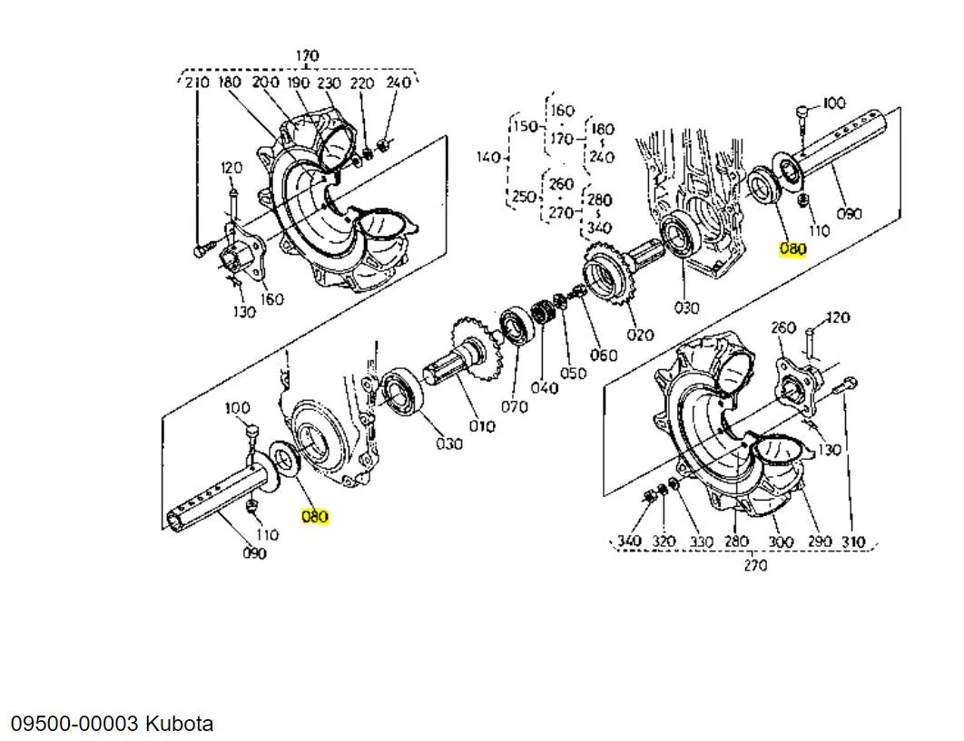 Kubota 09500-00003 Oil Seal - OEM Rear & Front Axle Seal for Tractors & Utility Vehicles