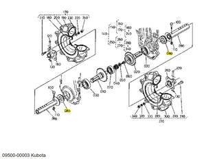 Kubota 09500-00003 Oil Seal - OEM Rear & Front Axle Seal for Tractors & Utility Vehicles