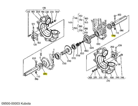 Kubota 09500-00003 Oil Seal - OEM Rear & Front Axle Seal for Tractors & Utility Vehicles