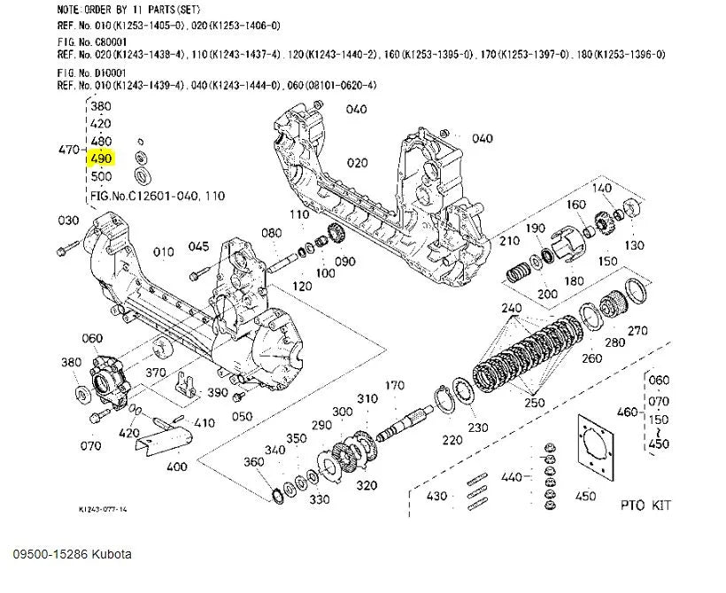 Kubota 09500-15286 Oil Seal - Genuine Transmission & Input Shaft Seal