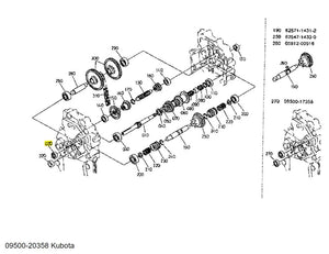 Kubota 09500-20358 Oil Seal - Genuine PTO Clutch & Transmission Shaft Seal