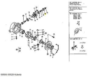 Kubota 09500-35528 Oil Seal - Genuine Differential, Spindle & Pulley Holder Seal