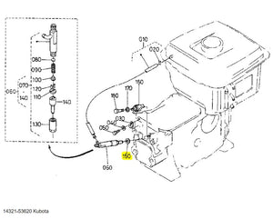 Kubota 14321-53620 Gasket – Genuine OEM Replacement for Engine Maintenance