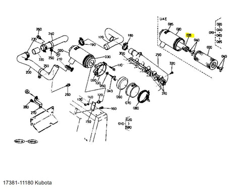 Kubota 17381-11180 Inner Element