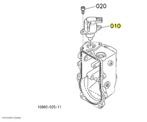 Kubota 1C010-60017 Stop Solenoid - OEM Replacement for M, SQ, KJ Series Tractors & Generators