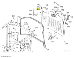 Kubota 30418-61742 Rubber Protector | High-Quality OEM Glass & Window Protection