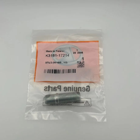 Kubota 3181-17214 Stud For Rear Wheel For Models, BX231, BX261, BX2350, G23, G26, RTVX900, ZD236, ZD1211
