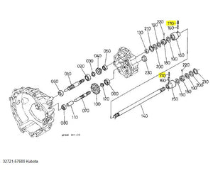 Kubota 32721‑57680 Pin Spring | OEM Spring Pin for Drive & Front Shaft Assemblies