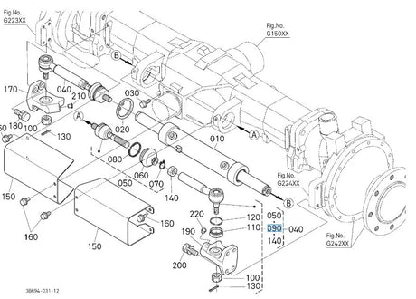 Kubota 3A022-62920 Tie Rod End | Genuine Steering Linkage Component
