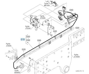 Kubota 3J031-22453 Front Axle Wiring Harness - Genuine OEM for M7 Series Tractors