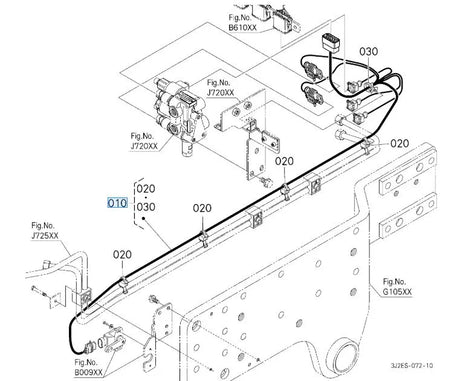 Kubota 3J031-22453 Front Axle Wiring Harness - Genuine OEM for M7 Series Tractors