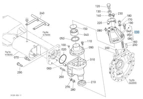Kubota 3P200-43382 LH Support Assembly - Bevel Gear Case Left-Hand OEM Component