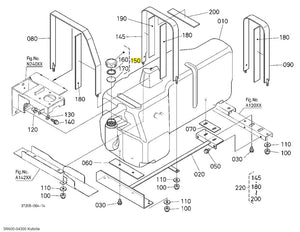 Kubota 3R600-04300 Fuel Tank Cap Assembly - OEM Replacement for M-Series Tractors