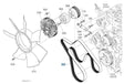 Kubota 3U503-15780 Fan Belt - OEM Drive Belt for M6 Series Engine Cooling