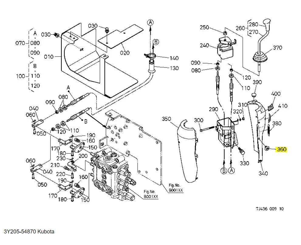 Kubota 3Y205-54870 Rivet - Genuine Fastener for Control Levers, Shift Covers & Fender Panels