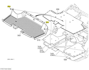 Kubota 3Y205-74242 Rivet - High-Quality Floor Mat Rivet for Kubota Tractors