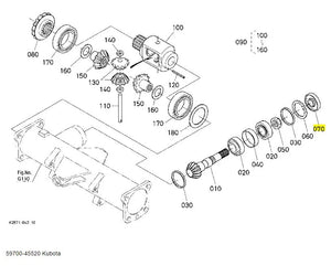 Kubota 59700-45520 Oil Seal - OEM Replacement for BX-Series & GZD Models