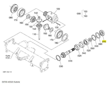 Kubota 59700-45520 Oil Seal - OEM Replacement for BX-Series & GZD Models