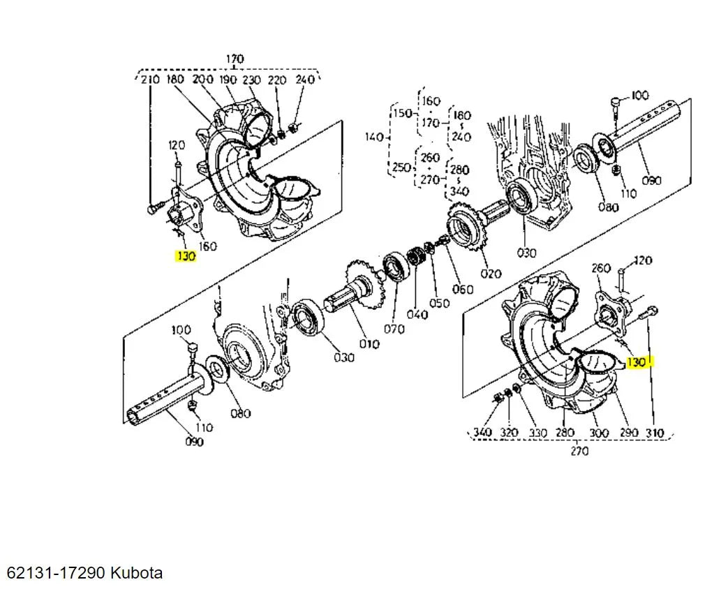 Kubota 62131-17290 Spring Pin - Genuine Rear Wheel & Hub Retaining Pin for B Series Tractors