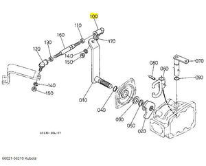 Kubota 66021-56210 RH Rod End - OEM Replacement for Bi-Speed Turn Shift Levers & Tie Rods