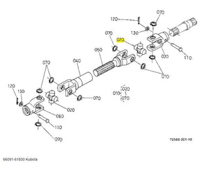 Kubota 66091-61830 Universal Joint Kit - Genuine OEM Replacement